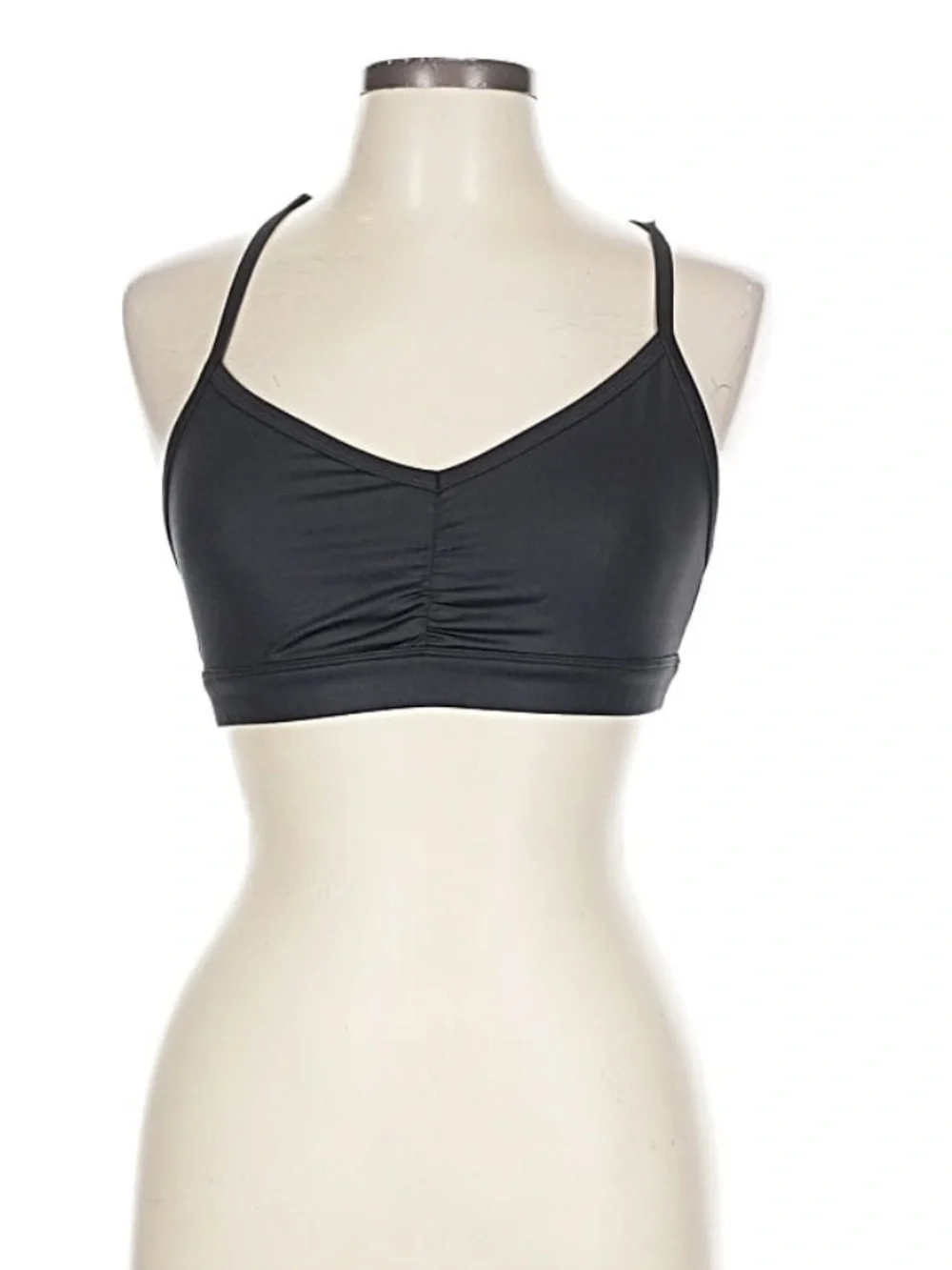 Alo yoga black strappy back sports bra size large